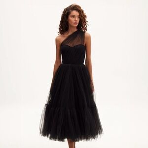 NWT Milla itsmilla One Shoulder Tulle Corset Cocktail Dress Size XS